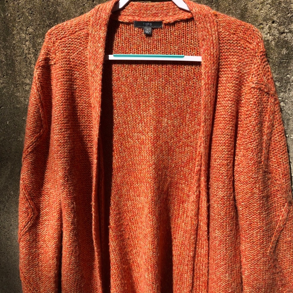 Apt. 9 Orange Cardigan Sweater - Picture 2 of 9